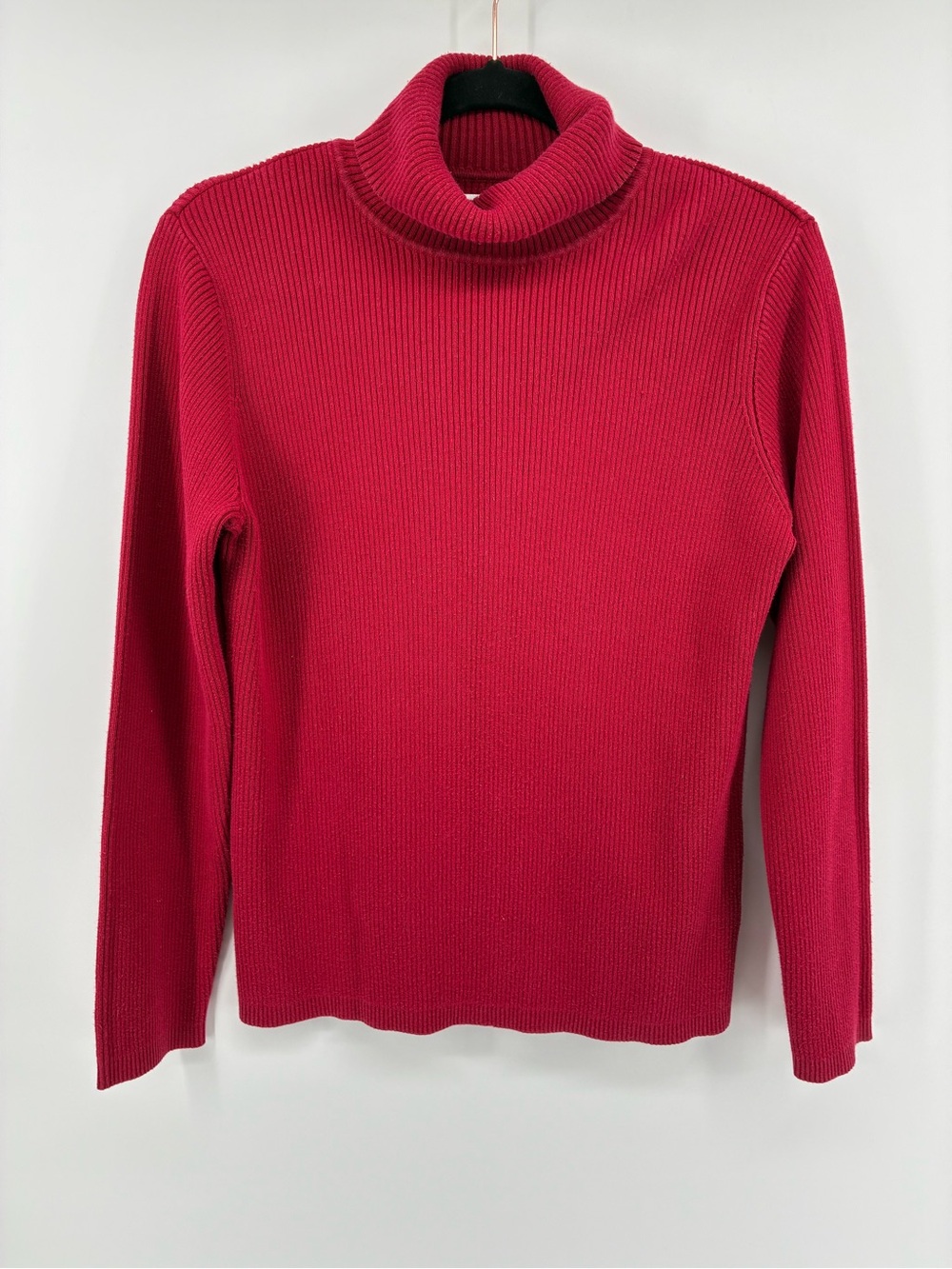 Classic Red Turtleneck Sweater - Women's Knit Top